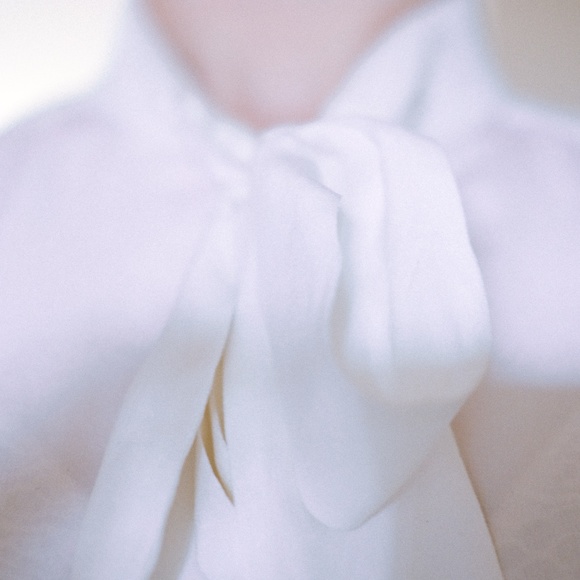 Sandro White Silk Blouse with Tie Front - Picture 4 of 8